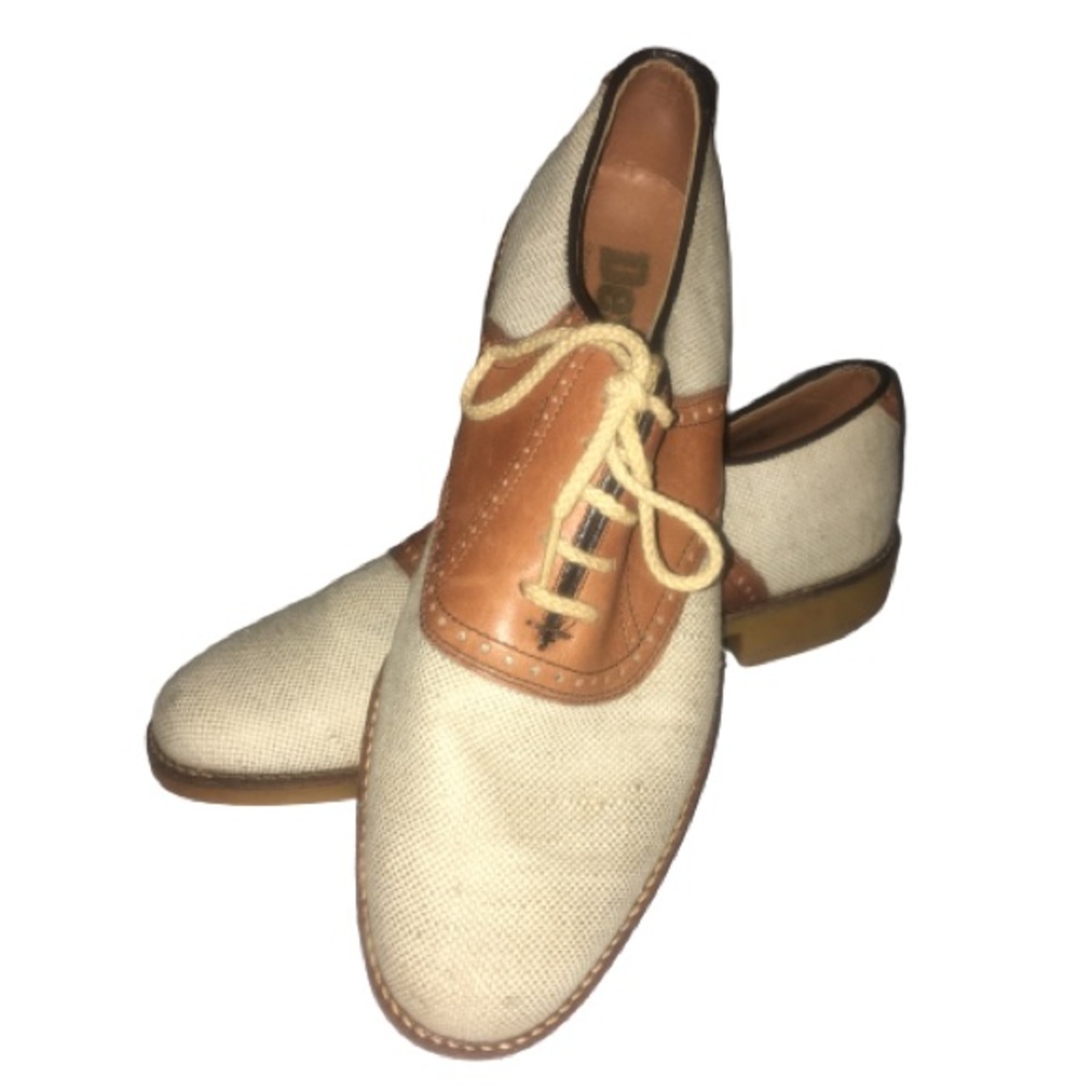 Dexter Brown Tan Cream Laced Golf Shoes 8
